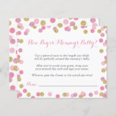 ピンクの赤ちゃんシャワーHow Big is Mommy's Belly Game (正面/裏面)