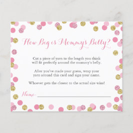 ピンクの赤ちゃんシャワーHow Big is Mommy's Belly Game