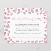 ピンクの赤ちゃんシャワーHow Big is Mommy's Belly Game (正面/裏面)