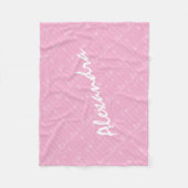 ピンクの赤ちゃん名抽象芸術矢印パター素朴ン フリースブランケット (正面)