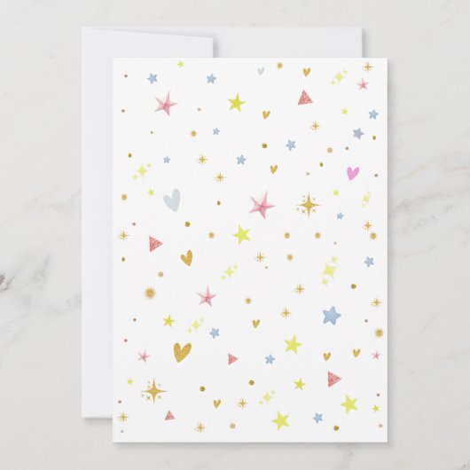 ピンクの赤ちゃん女の子のムスリムイスラム教のお祝い アキーハ 招待状 (裏面)