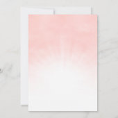 ピンクの赤ちゃん女の子Bearly待ってテディベア赤ちゃんシャワー 招待状 (裏面)