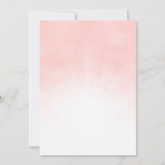 ピンクの赤ちゃん女の子Bearly待ってテディベア赤ちゃんシャワー 招待状 (裏面)