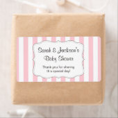 ピンクの赤ちゃん感謝していのシャワーあなたが水のボトルのラップを好む ラベル (インサイチュ)