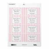 ピンクの赤ちゃん感謝していのシャワーあなたが水のボトルのラップを好む ラベル (フルシート)