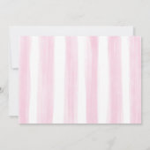 ピンクの赤ちゃん服ガールランドリー赤ちゃんシャワー サンキューカード (裏面)