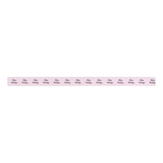 ピンクの赤ちゃん淡い色のガールパステル2つのスクリプト名 グログランリボン (正面)