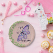 ピンクの赤ちゃん結婚シャワーのプレーンカスタム紙プレート ペーパープレート (パーティー)