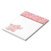 ピンクの赤ちゃん象ノートパッド ノートパッド (回転)