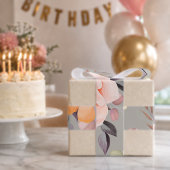 ピンクの赤と紫のバラの花柄 グログランリボン (誕生日)