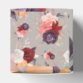 ピンクの赤と紫のバラの花柄 フェイバーボックス (上部)