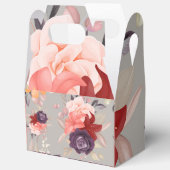 ピンクの赤と紫のバラの花柄 フェイバーボックス (見開き)
