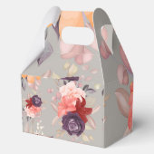ピンクの赤と紫のバラの花柄 フェイバーボックス (裏面)