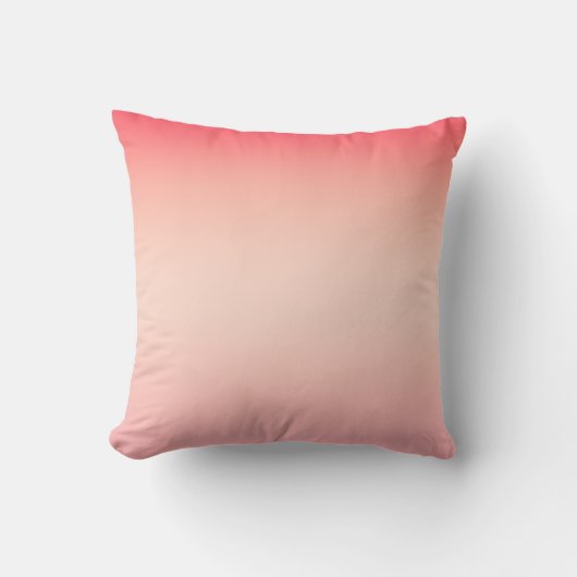 ピンクの赤と黄色のグラデーションの背景 クッション (正面)