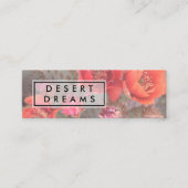 ピンクの赤サボテン花砂漠ガーデンフォトトラベル スキニー名刺 (正面)