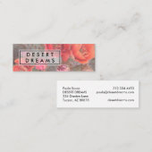 ピンクの赤サボテン花砂漠ガーデンフォトトラベル スキニー名刺 (正面/裏面)