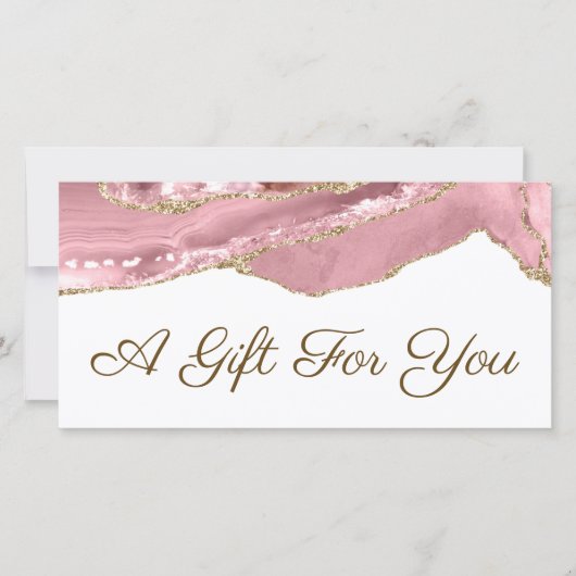 ピンクの赤面のギフト券 (正面)