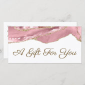 ピンクの赤面のギフト券 (正面/裏面)
