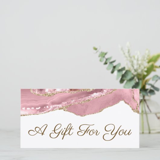 ピンクの赤面のギフト券 (スタンド正面)