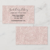 ピンクの赤面のフェイクなグリッターの輝き 名刺 (正面/裏面)