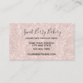 ピンクの赤面のフェイクなグリッターの輝き 名刺 (正面)
