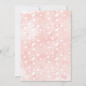 ピンクの赤面の水彩画のシャクヤクの保存日付の結婚式 セーブザデート (裏面)