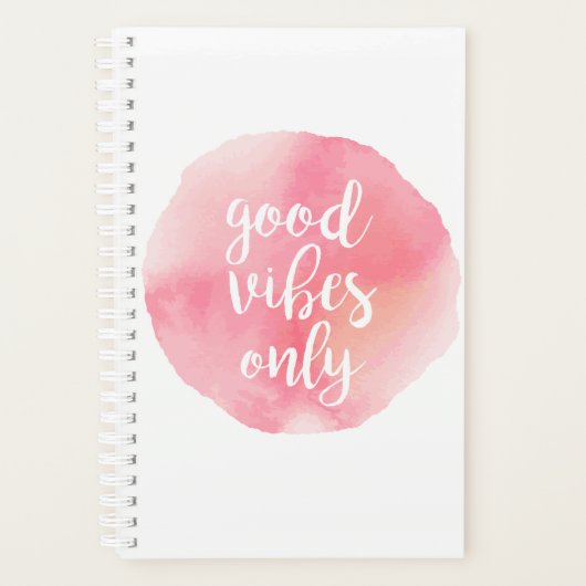 ピンクの赤面の水色が良絵画い プランナー手帳 (正面)