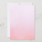 ピンクの赤面の花のブライダルシャワーの招待 招待状 (裏面)