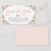 ピンクの赤面は花の本ベビーカードのための咲きます 名刺 (正面/裏面)