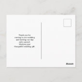 ピンクの赤面アゲートと金ゴールド結婚リボン感謝していの ポストカード (裏面)