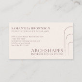 ピンクの赤面アーキテクチャジオメトリインテリア設計者 名刺 (裏面)