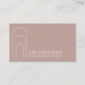 ピンクの赤面アーキテクチャジオメトリインテリア設計者 名刺 (正面)