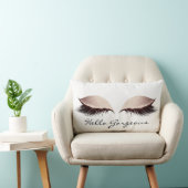 ピンクの赤面ガーリーメイクアップまぶしハローゴス ランバークッション (椅子)