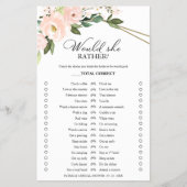 ピンクの赤面フローラは彼女はむしろゲームフライヤーだろう チラシ (正面)