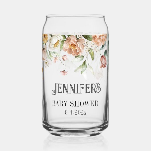 ピンクの赤面フローラドロップスペシャルマザー・トゥ・ビー&ファム ガラス缶 (正面)