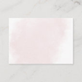 ピンクの赤面フローラ赤ちゃんシャワー予約リクエスト エンクロージャーカード (裏面)