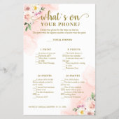 ピンクの赤面フローラ金ゴールドあなたの携帯電話の何 チラシ (正面)