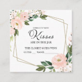 ピンクの赤面幾何学的な推測キスカードの数 エンクロージャーカード (正面)