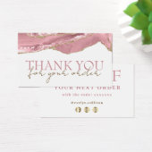 ピンクの赤面感謝していアゲート割引カード (デスク)