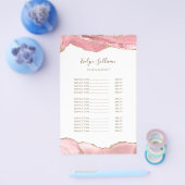 ピンクの赤面瑪瑙の価格表フライヤー チラシ (シングル)