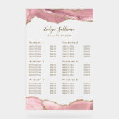 ピンクの赤面瑪瑙の価格表 アクリルサイン (正面)