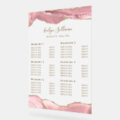 ピンクの赤面瑪瑙の価格表 アクリルサイン (傾斜)