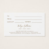 ピンクの赤面瑪瑙ギフトカード (裏面)