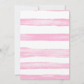 ピンクの赤面花ボヘミアンアローベイビーシャワー 招待状 (裏面)