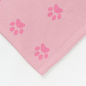 ピンクの足のプリントのフリースブランケット フリースブランケット (角)