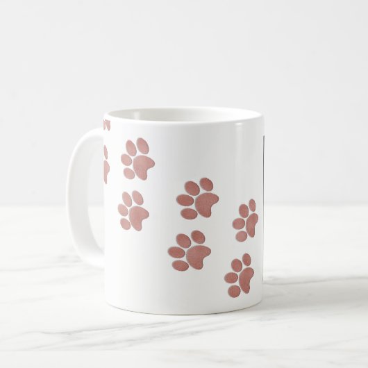 ピンクの足は| Instagramペット写真のコラージュを印刷します コーヒーマグカップ (正面左)