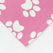 ピンクの足跡 フリースブランケット (角)