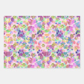 ピンクの足跡 ラッピングペーパーシート (正面2)