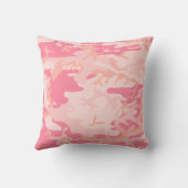 ピンクの軍隊のプリントの装飾用クッション クッション (裏面)