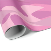 ピンクの軍隊色のカムフラージュのクリスマスの休日 ラッピングペーパー (ロールコーナー)